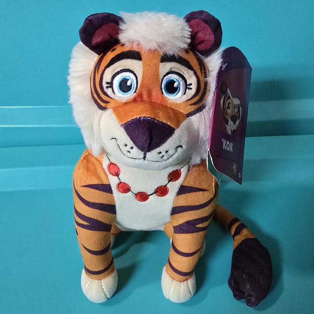 Vida The Vet Koa Tiger Plush Toy 7in Tall Stuffed Animals Super-Soft Fur Kids